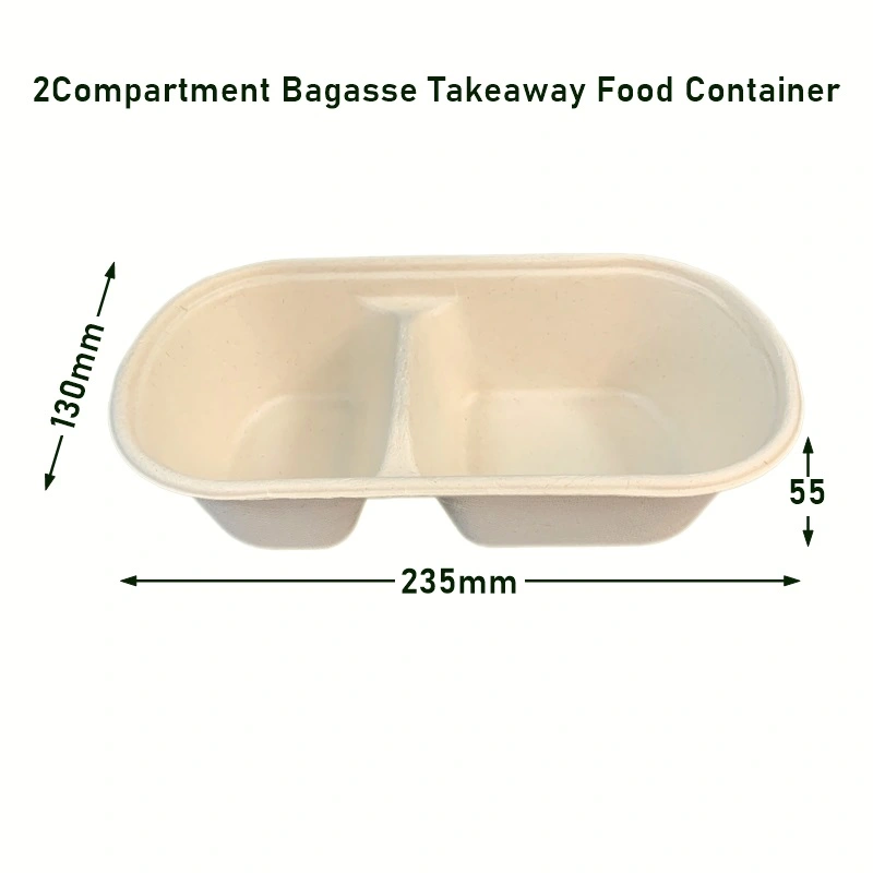 Wholesale Biodegradable Compostable Bagasse Packaging Food Container